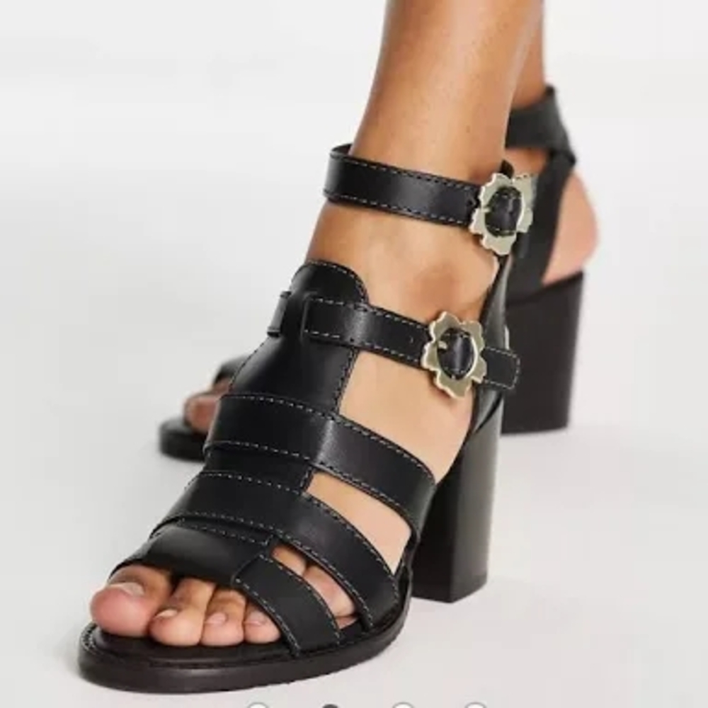 Ted Baker Black Gladiator Heels